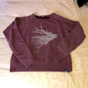 North Face sweat shirt vintage burgundy